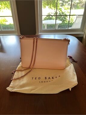 Ted Baker Rose Gold Chain Blush Crossbody Bag